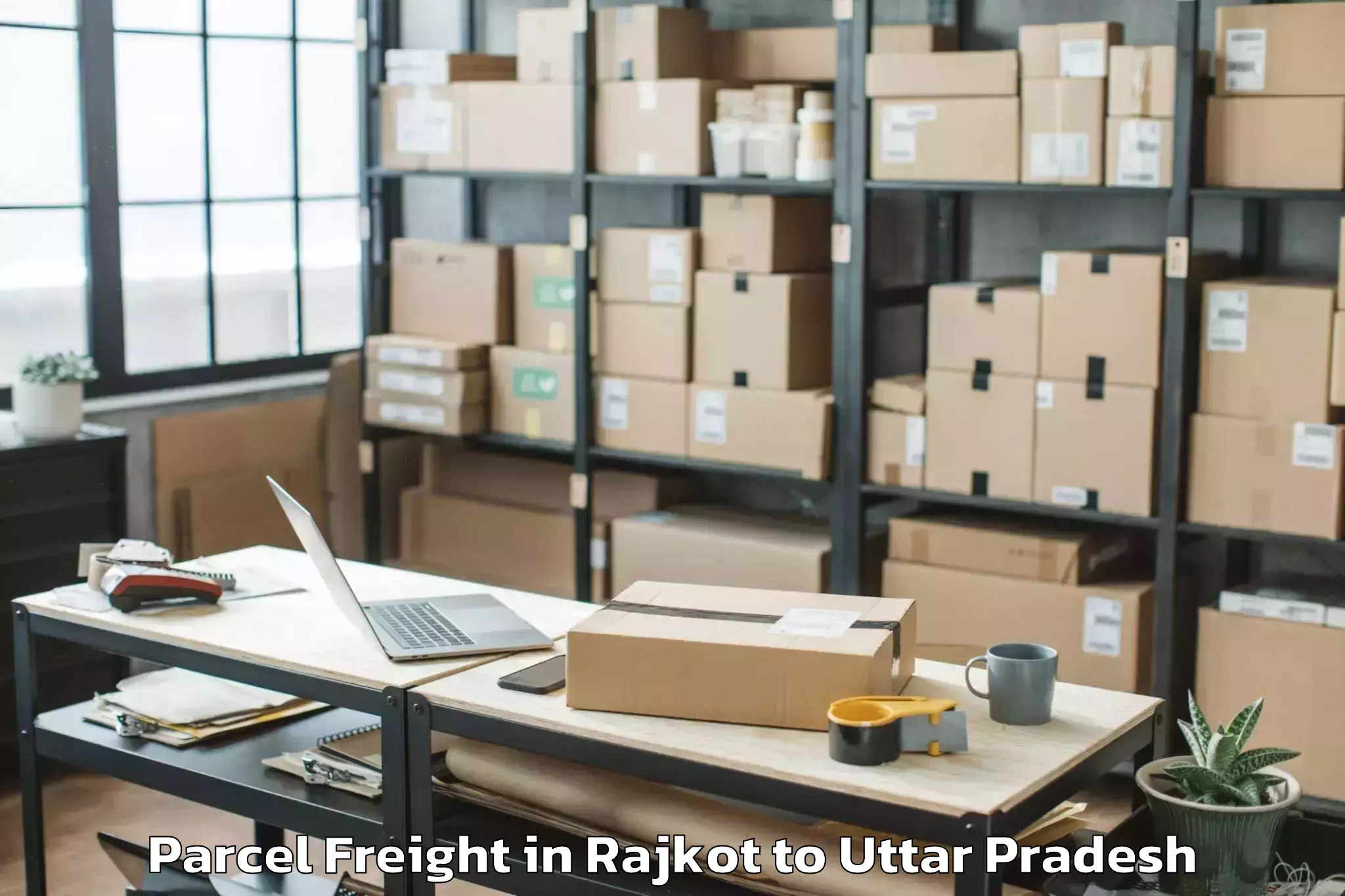 Rajkot to Uttar Pradesh Parcel Freight Booking